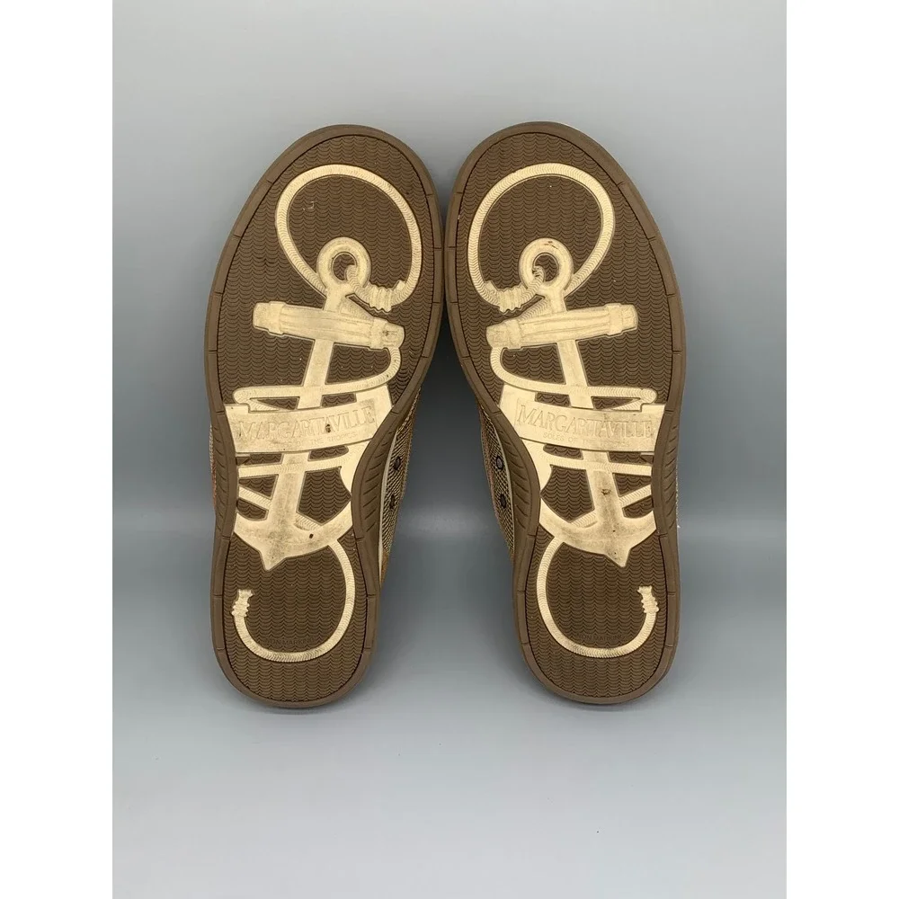 Margaritaville Anchor Lace Up Brown Boat Shoes MG1301F Men's Sz 11.5